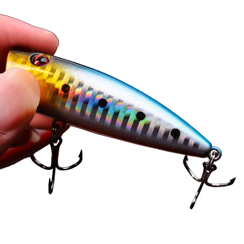 Kit de Iscas Popper Pescando Online | 5 Unidades (Para Pesca em Superfície) - Pescando Online