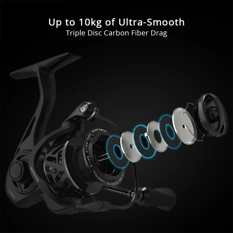 Molinete Rio pesca Zephyr | KastKing  10kg de Drag, 7+1