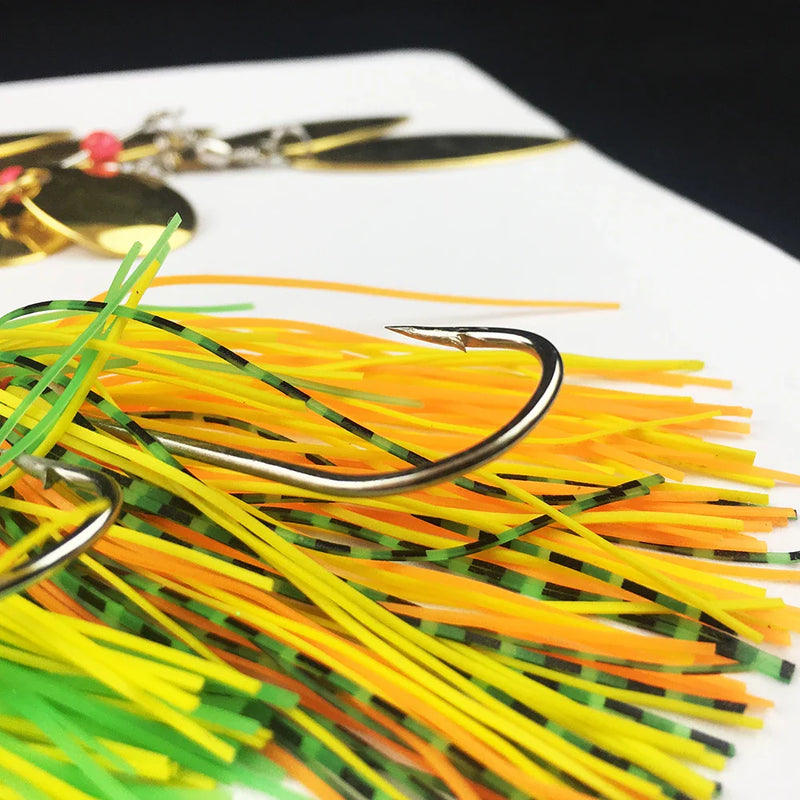 Kit Iscas Spinner | Longo Arremesso e Brilho Intenso | 8 Unidades