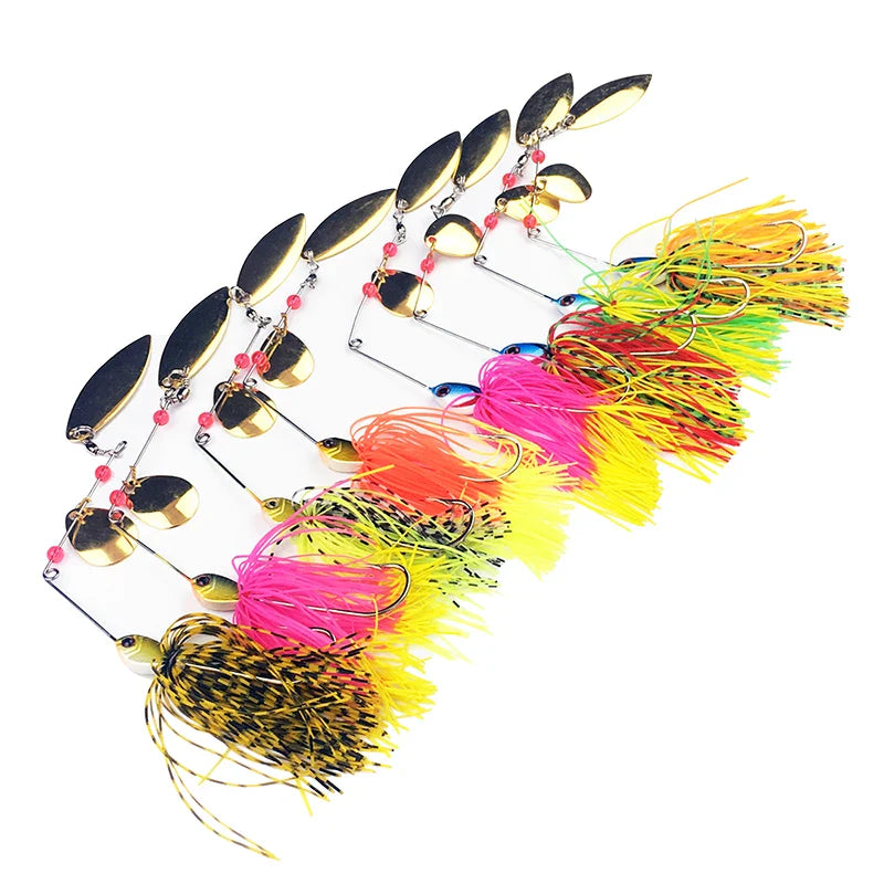 Kit Iscas Spinner | Longo Arremesso e Brilho Intenso | 8 Unidades