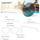 Óculos de Sol Feminino Polarizado Pescando Online | KDEAM Oversized Redondo - Pescando Online
