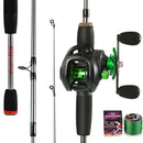 Conjunto de Vara e Carretilha Pescando Online 1,7m Carbono - Drag Máx 10kg + Linha PE Grátis Sougayilang - Pescando Online