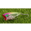 Iscas Mini Popper Superfície | Barulho Atraente | 5 Unidades+ Óculos Polarizado de Brinde